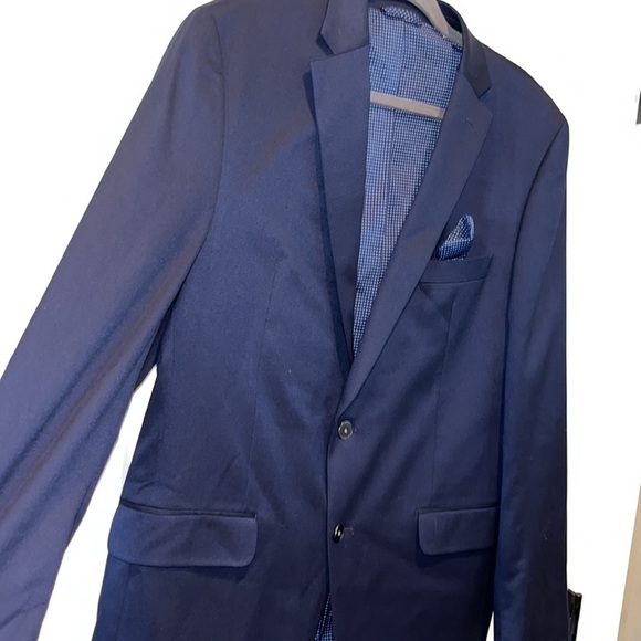 Michael Kors Classic preppy navy suit jacket sports coat size 42 Long - Picture 3 of 15